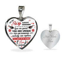 Load image into Gallery viewer, Luxury Charm Heart Necklace Husband to Wife