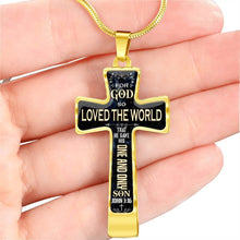 Load image into Gallery viewer, John 3:16 Luxury Cross Necklace