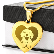 Load image into Gallery viewer, Dog Golden Heart Pendant Necklace