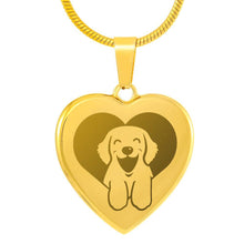 Load image into Gallery viewer, Dog Golden Heart Pendant Necklace