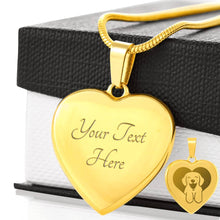 Load image into Gallery viewer, Dog Golden Heart Pendant Necklace