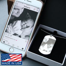 Load image into Gallery viewer, Customizable Silver/Gold Necklace with Dog Tag Pendant
