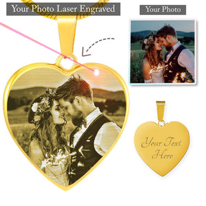 Customizable Silver/Gold Necklace with Heart Pendant