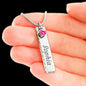 Birthstone Personalized Name Plate Necklace