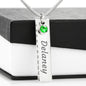 Birthstone Personalized Name Plate Necklace