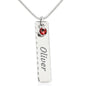 Birthstone Personalized Name Plate Necklace
