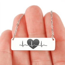 Load image into Gallery viewer, Heart Beat  Horizontal Necklace