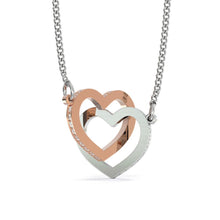 Load image into Gallery viewer, Interlocking Hearts Necklace Dad to Daughter
