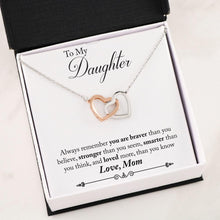 Load image into Gallery viewer, Interlocking Heart Necklace Mom to Daughter