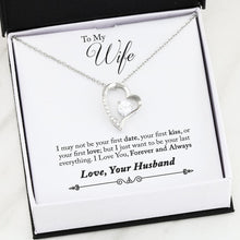 Load image into Gallery viewer, Forever Love Necklace Husband to Wife First (White/Yellow Gold)