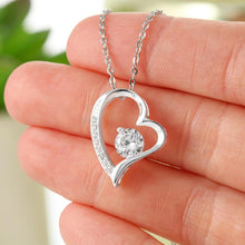 Load image into Gallery viewer, Forever Love Necklace Dad to Daughter (White/Yellow Gold)