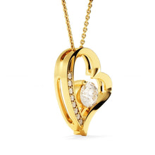 Load image into Gallery viewer, Forever Love Necklace Dad to Daughter (White/Yellow Gold)