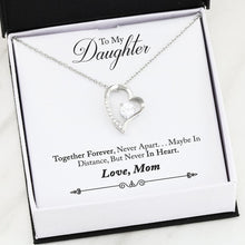 Load image into Gallery viewer, Forever Love Necklace Mom/Daughter (White/Yellow Gold)