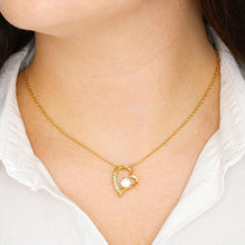 Load image into Gallery viewer, Forever Love Necklace Dad to Daughter (White/Yellow Gold)