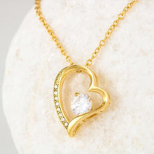 Load image into Gallery viewer, Forever Love Necklace Husband to Wife First (White/Yellow Gold)