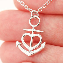 Load image into Gallery viewer, Luxury Love Anchor Necklace Husband to Wife (White/Yellow Gold)