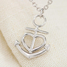 Load image into Gallery viewer, Luxury Love Anchor Necklace Dad to Daughter (White/Yellow Gold)