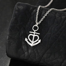 Load image into Gallery viewer, Luxury Love Anchor Necklace Husband to Wife (White/Yellow Gold)