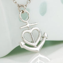 Load image into Gallery viewer, Luxury Love Anchor Necklace Dad to Daughter (White/Yellow Gold)
