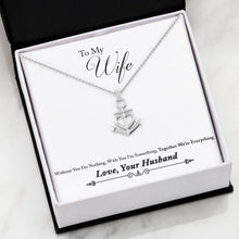 Load image into Gallery viewer, Luxury Love Anchor Necklace Husband to Wife (White/Yellow Gold)