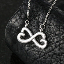 Load image into Gallery viewer, Infinity Love Necklace Dad to Daughter (White/Yellow Gold)