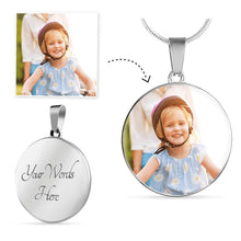 Load image into Gallery viewer, Customizable Silver/Gold Necklace with Circle Pendant