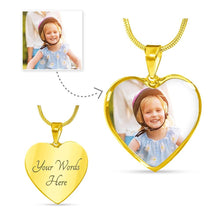 Load image into Gallery viewer, Customizable Silver/Gold Necklace with Heart Pendant