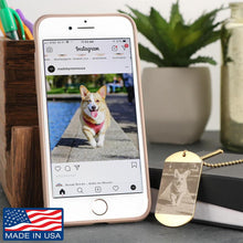 Load image into Gallery viewer, Customizable Silver/Gold Necklace with Dog Tag Pendant