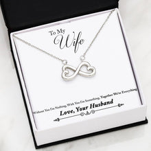 Load image into Gallery viewer, Infinity Hearts Necklace Husband to Wife (White/Yellow Gold)