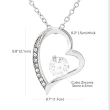 Load image into Gallery viewer, Forever Love Necklace Mom to Daughter (White/Yellow Gold)
