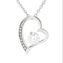 Load image into Gallery viewer, Forever Love Necklace Mom to Daughter (White/Yellow Gold)