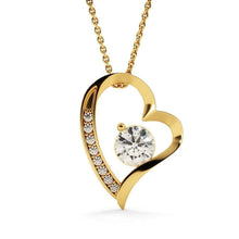 Load image into Gallery viewer, Forever Love Necklace Mom to Daughter (White/Yellow Gold)