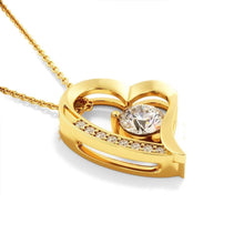 Load image into Gallery viewer, Forever Love Necklace Mom to Daughter (White/Yellow Gold)